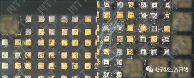 上錫不良焊點外觀檢查照片