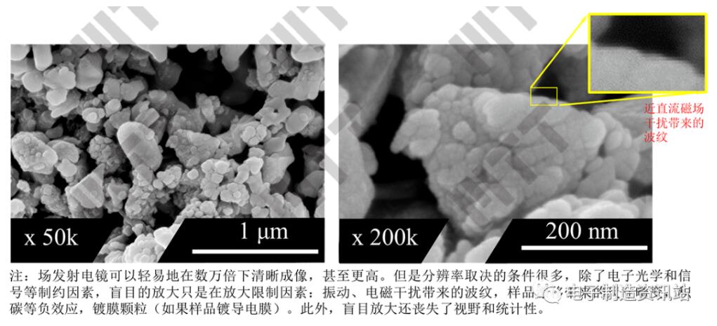 較高倍數(shù)下的圖像