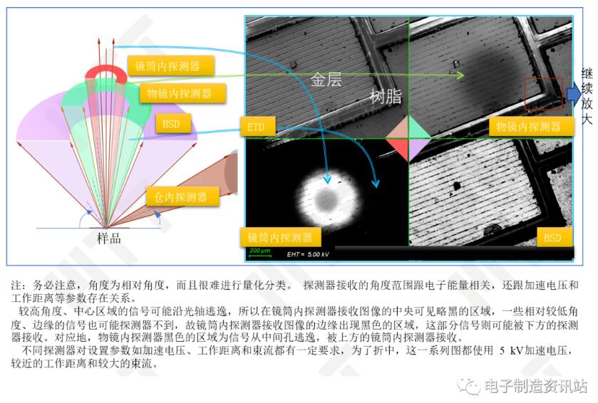 不同探測器在低放大倍數時的表現