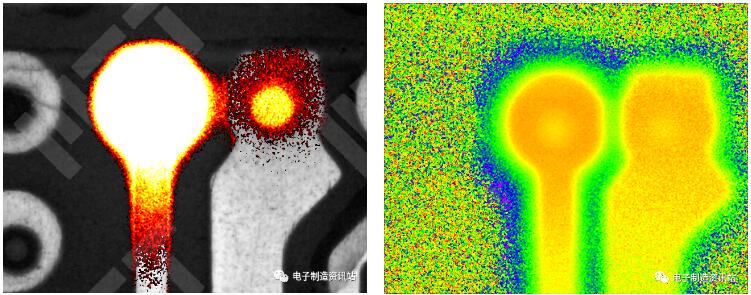 嚴重失效PCB Thermal EMMI熱定位形貌