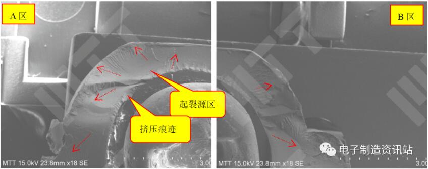 NG頭弓扣宏觀SEM圖片