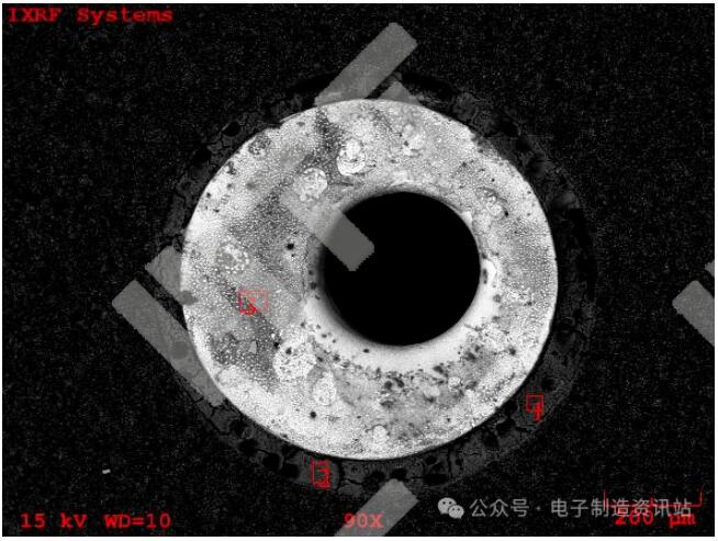 NG2（清洗后）失效位置孔環表面SEM圖片